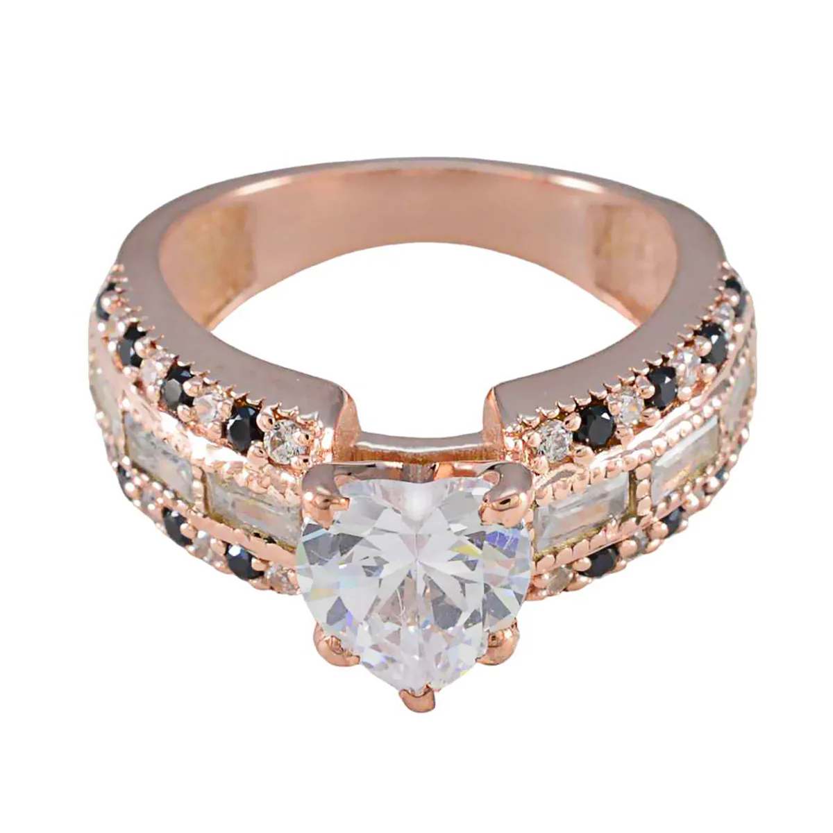 Blue Sapphire CZ Halo Indian Sterling Silver Blue Gemstones Minimal Promise Ring Jewelry