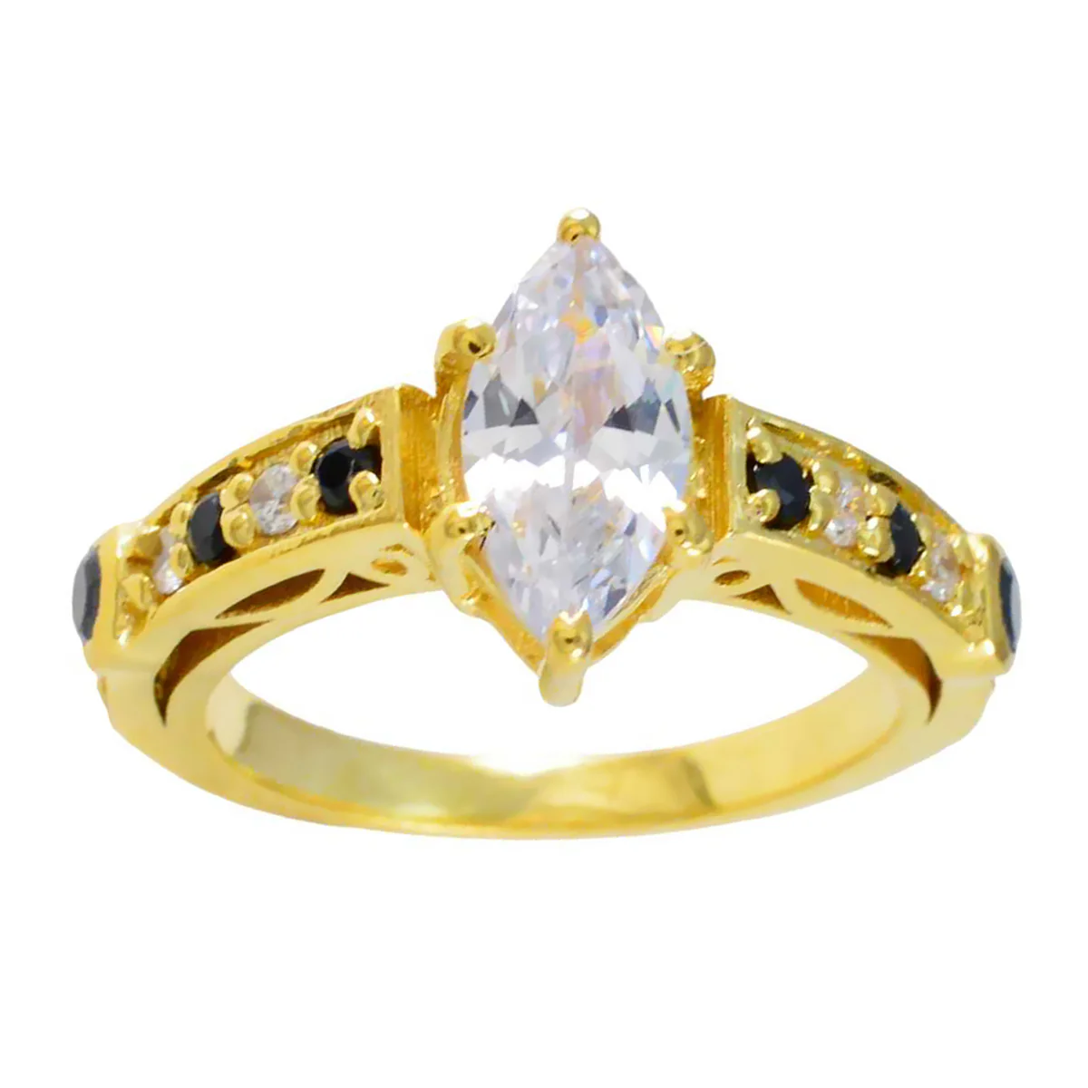 Blue Sapphire CZ Halo Latin American Silver Blue Gemstones Minimal Romantic Ring Jewellery - Image 3