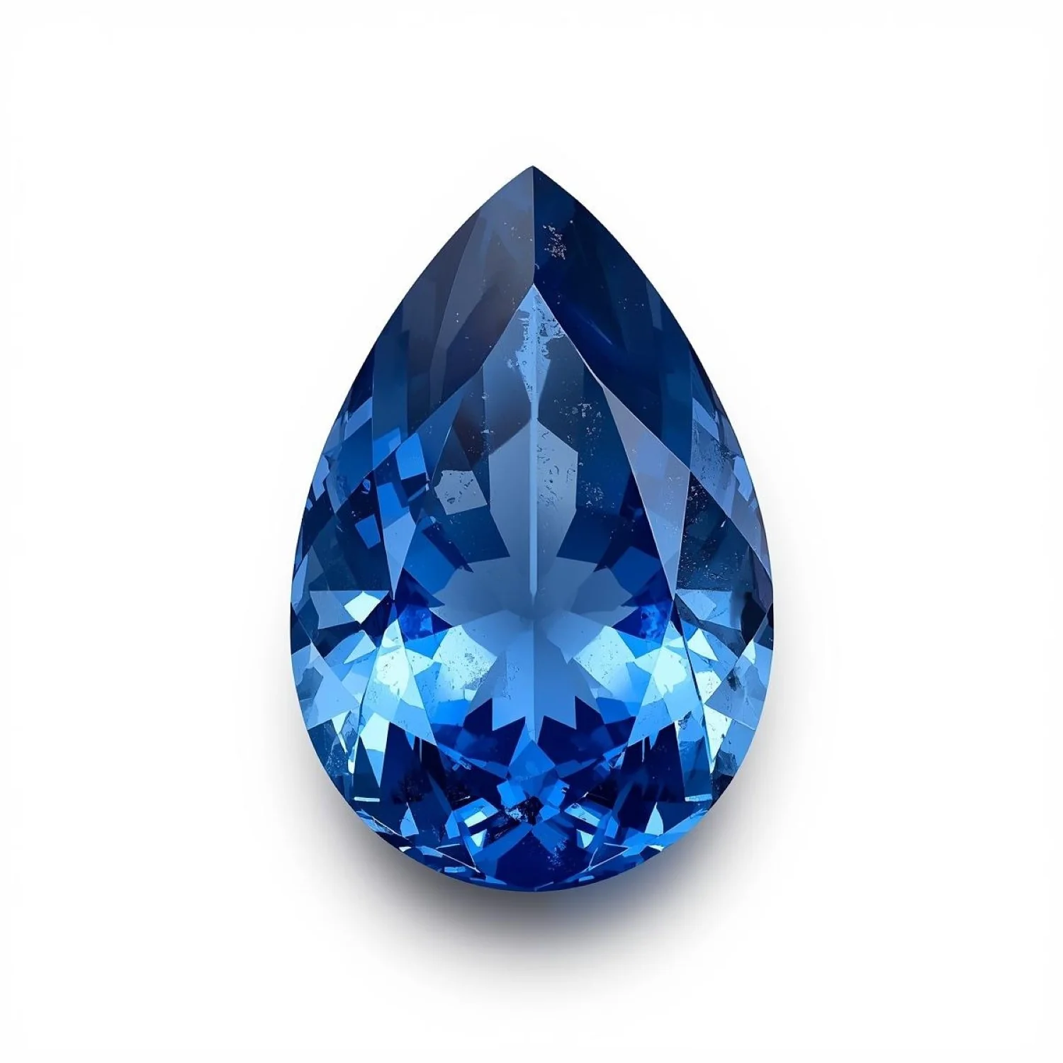 Blue Sapphire (GF) 1PC Chunky 13x18 MM Pear Faceted Blue Sparkling Precious Gems