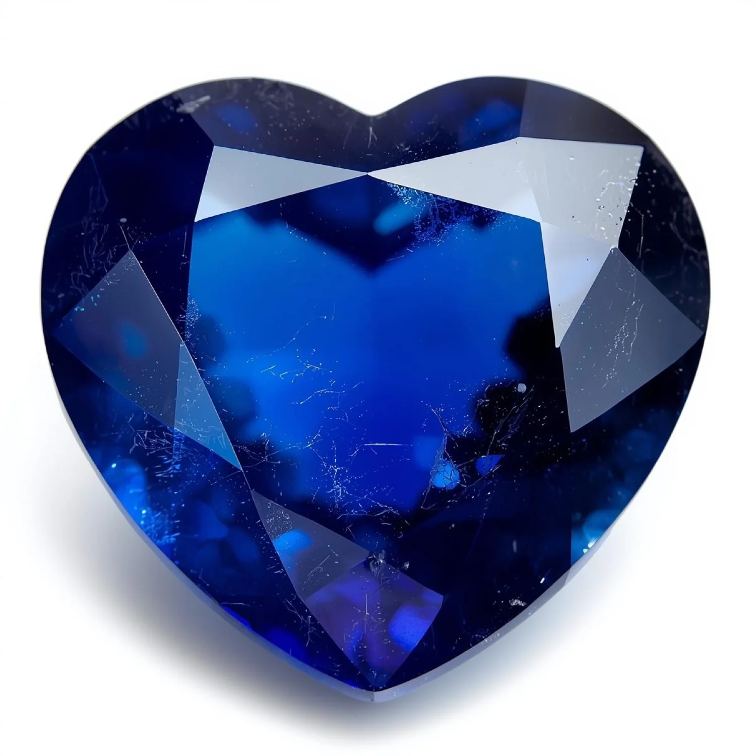Blue Sapphire (GF) 1PC Chunky 14x14 MM Heart Faceted Blue Genuine Precious Loose Gems