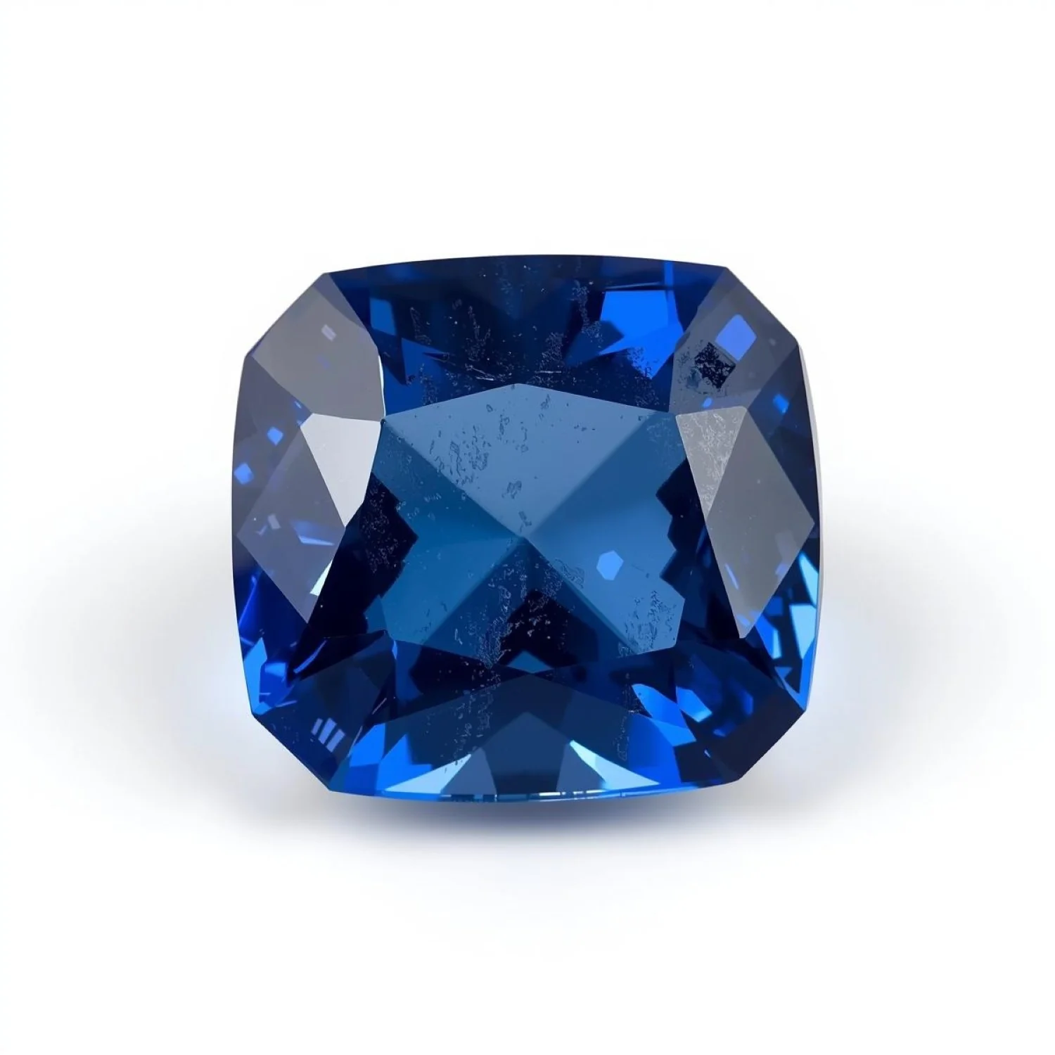 Blue Sapphire (GF) 1PC Chunky 15x15 MM Square Faceted Blue Superior Precious Loose Gemstone - Image 2