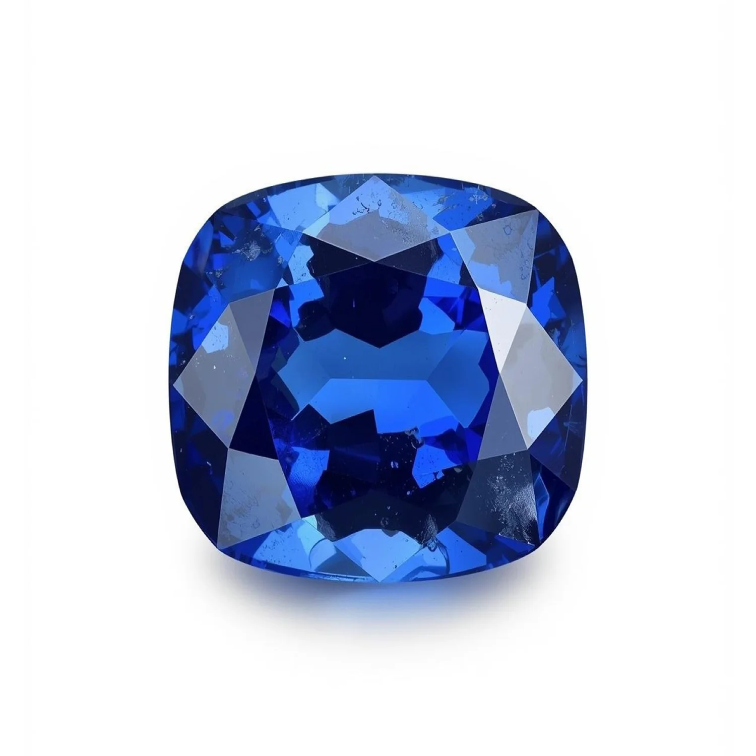 Blue Sapphire (GF) 1PC Chunky 16x16 MM Cushion Faceted Blue Pure Precious Loose Gemstones