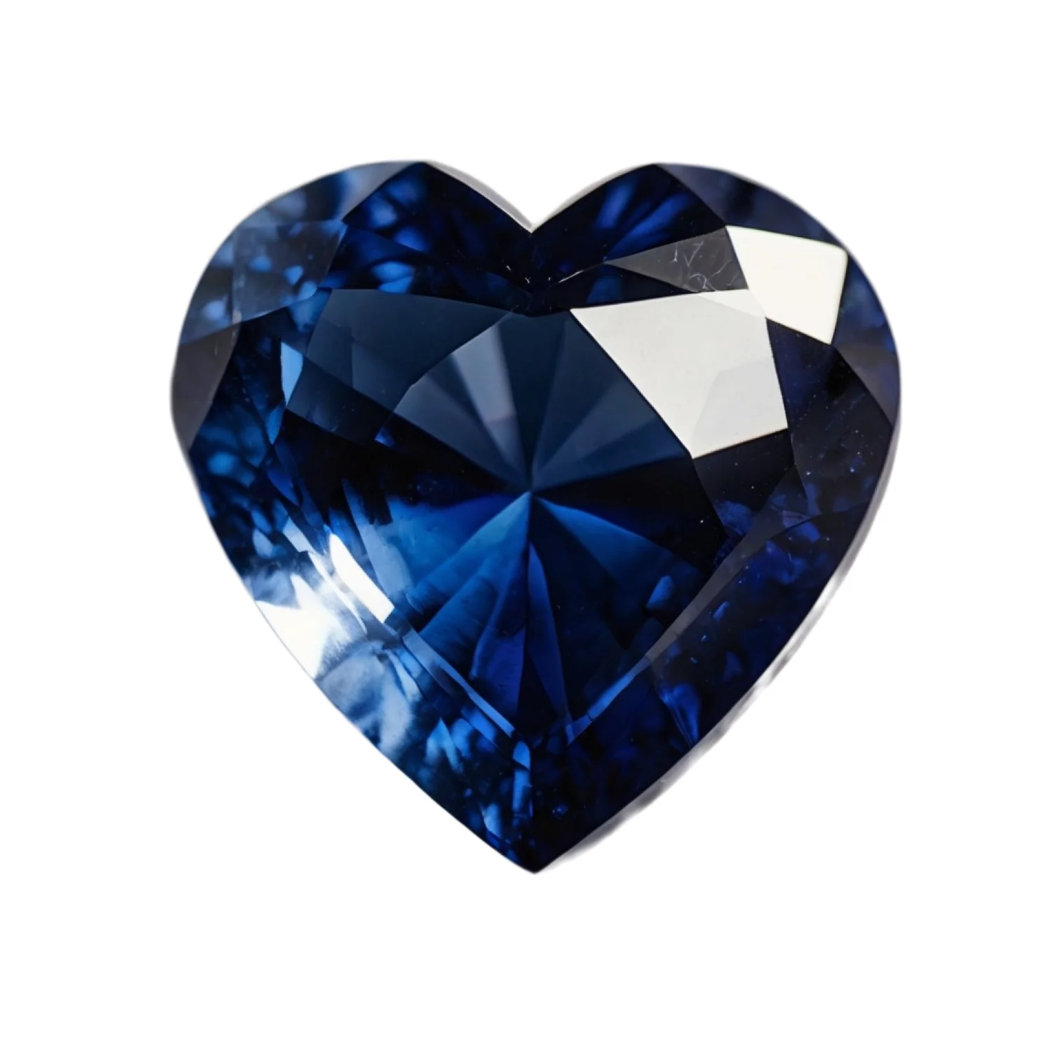 Blue Sapphire (GF) 1PC Chunky 16x16 MM Heart Faceted Blue Pure Precious Loose Gemstones - Image 2