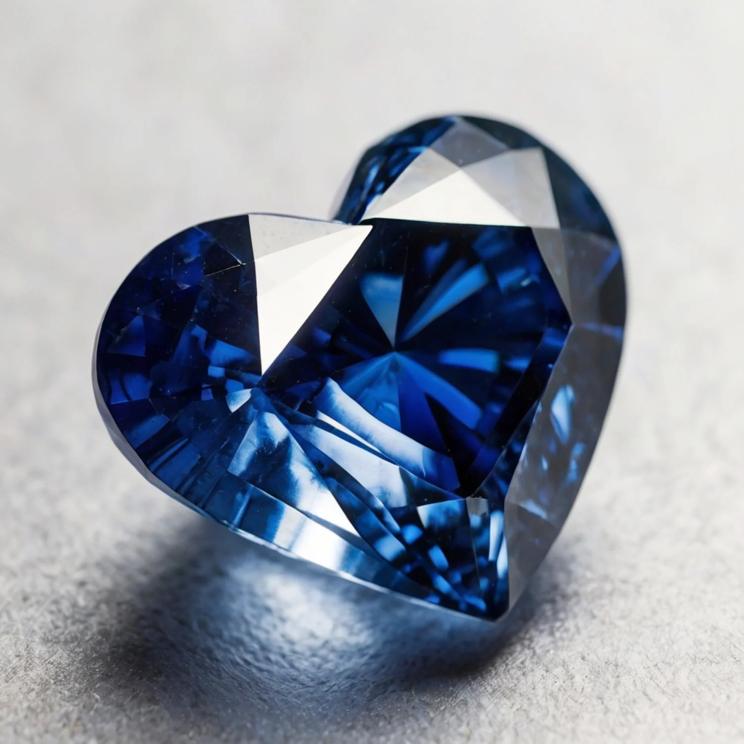 Blue Sapphire (GF) 1PC Large 12x12 MM Heart Faceted Blue High-Quality Precious Loose Gemstones - Image 2
