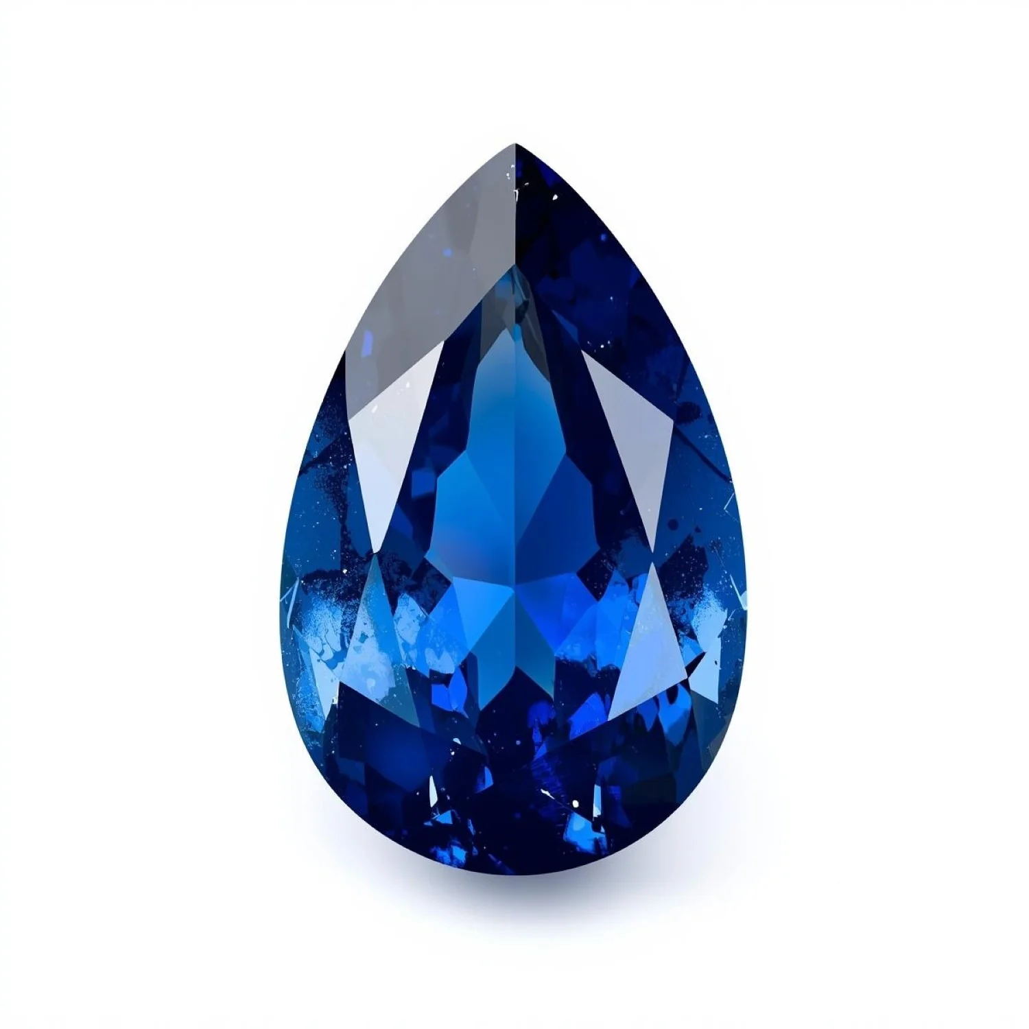 Blue Sapphire (GF) 1PC Large 9x11 MM Pear Faceted Blue Genuine Precious Loose Gemstones - Image 2