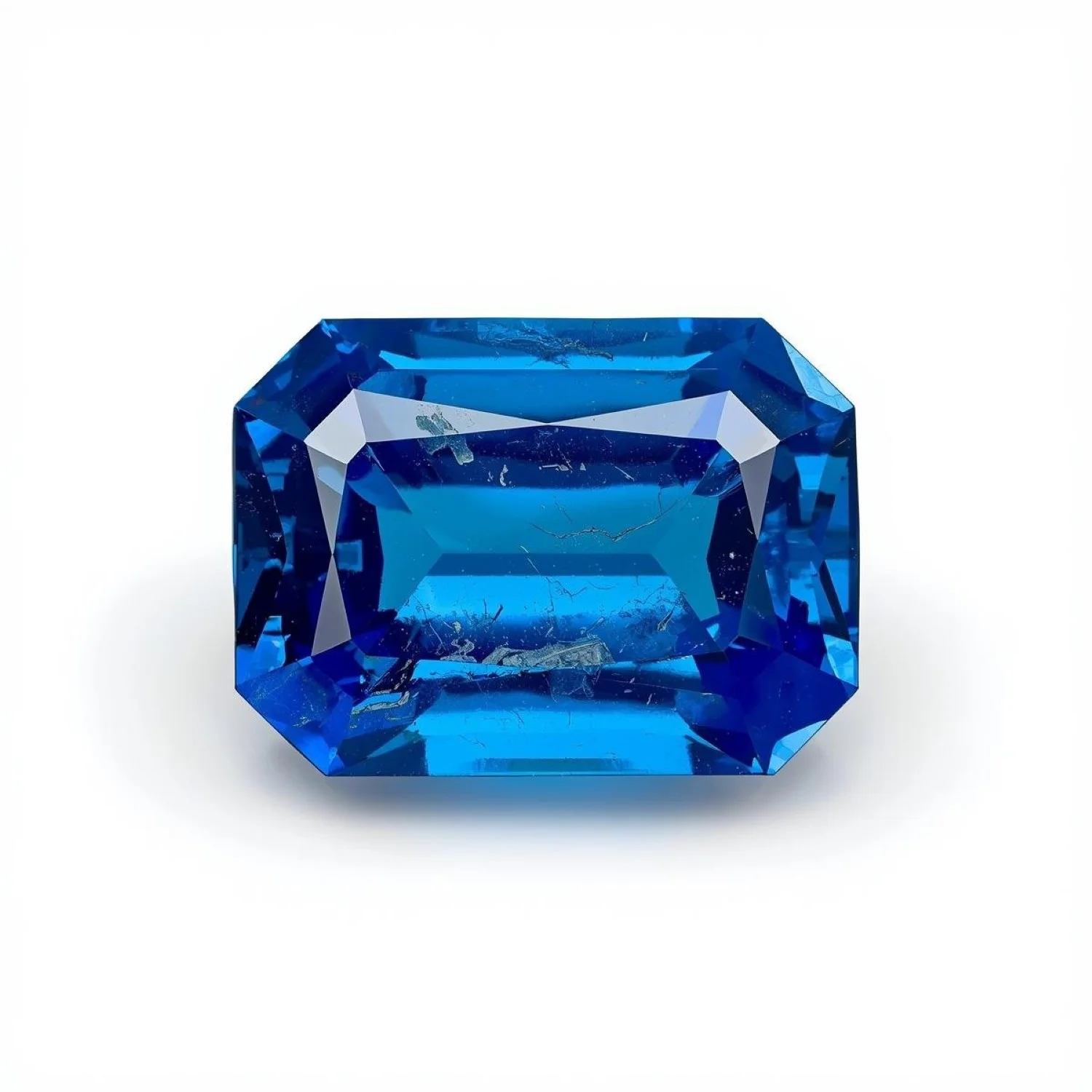 Blue Sapphire (GF) 1PC Medium 7x10 MM Emerald Faceted Blue Luster Precious Loose Gemstones