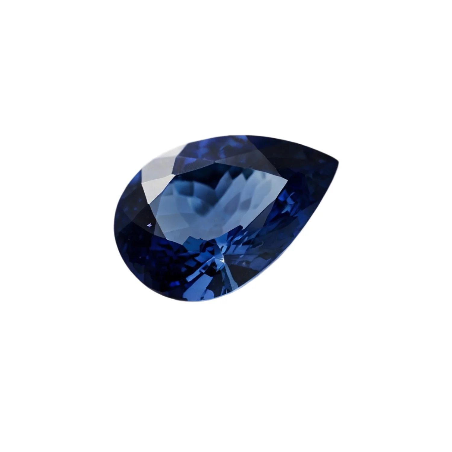 Blue Sapphire (GF) 1PC Medium 7x10 MM Pear Faceted Blue High-Quality Precious Loose Gems - Image 2