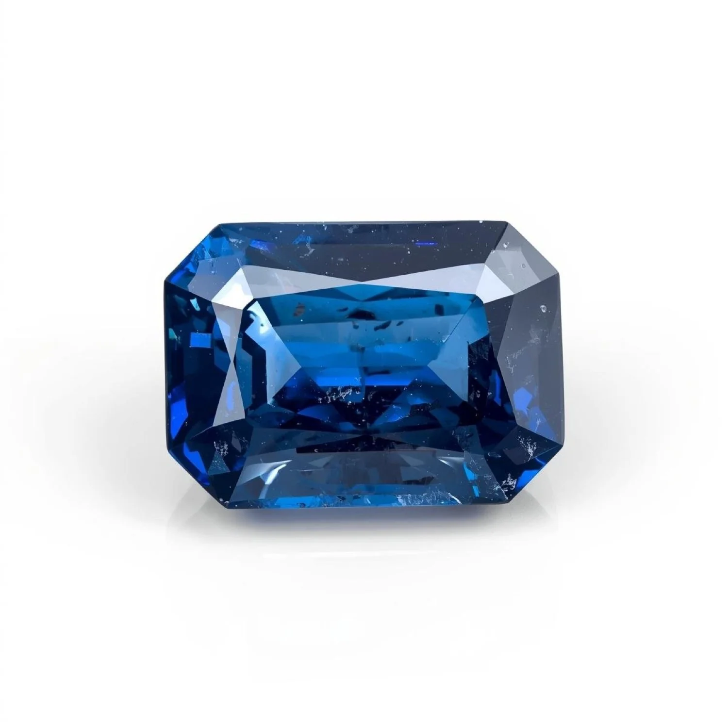 Blue Sapphire (GF) 1PC Medium 8x10 MM Emerald Faceted Blue Lustrous Precious Gems - Image 2