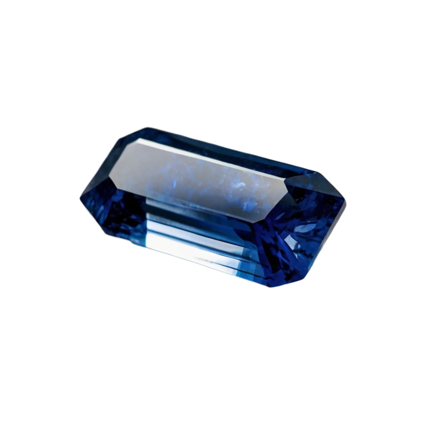 Blue Sapphire (GF) 1PC Tiny 4x8 MM Baguette Faceted Blue Natural Precious Loose Gemstone - Image 2
