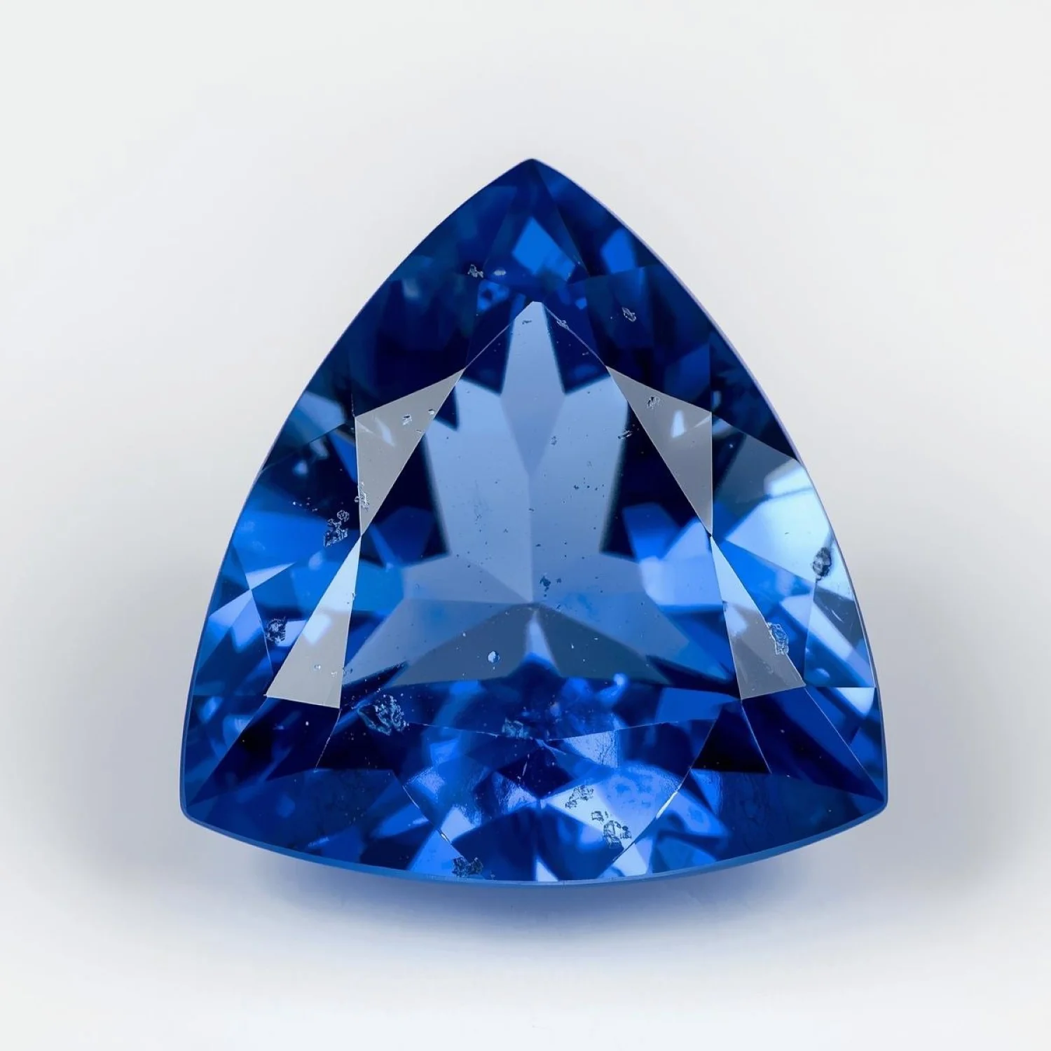 Blue Sapphire (GF) 1PC Tiny 6x6 MM Triangle Faceted Blue Polished Precious Loose Gems - Image 2