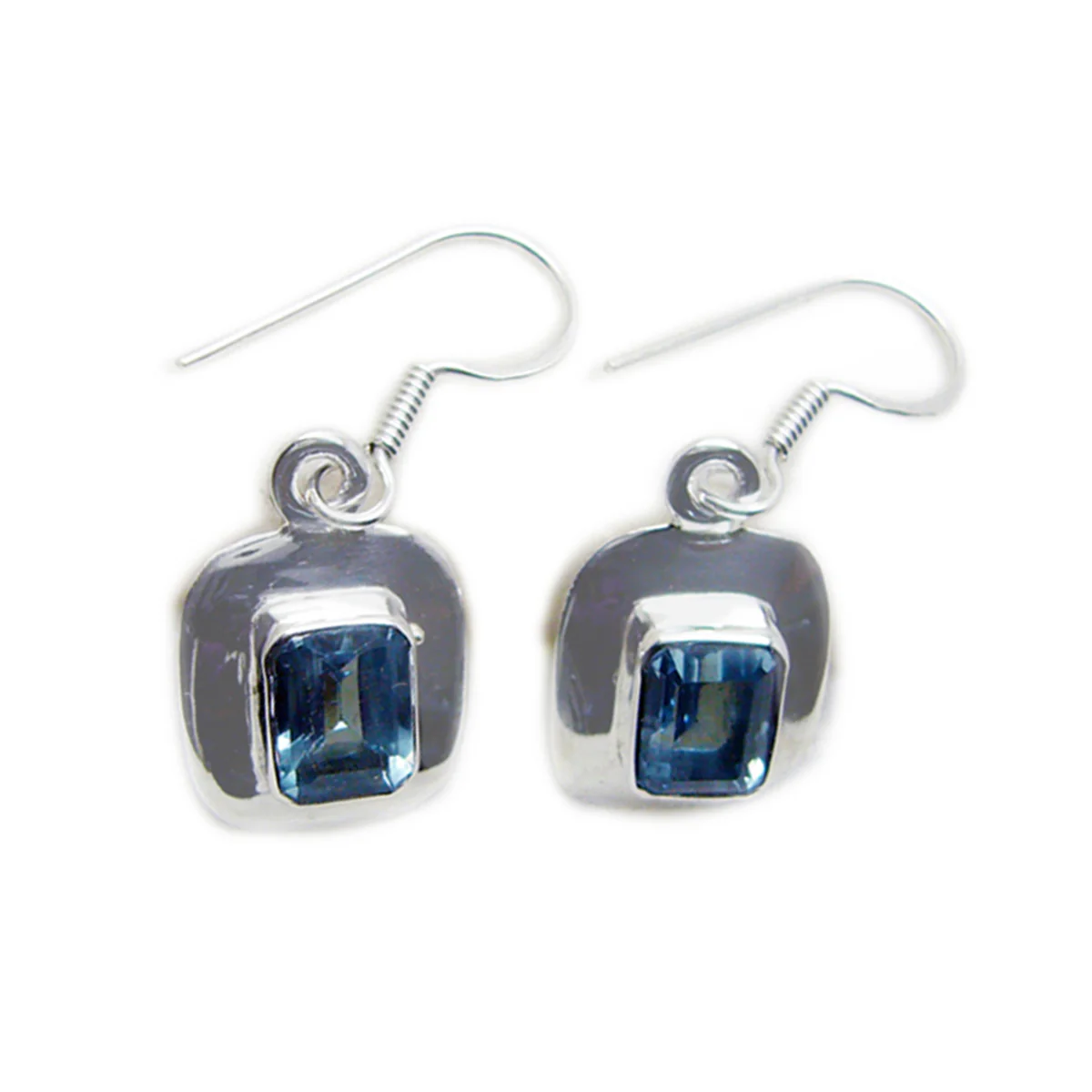 Blue Topaz Korean Antonia multiple Dangle Blue Sterling Silver Earring
