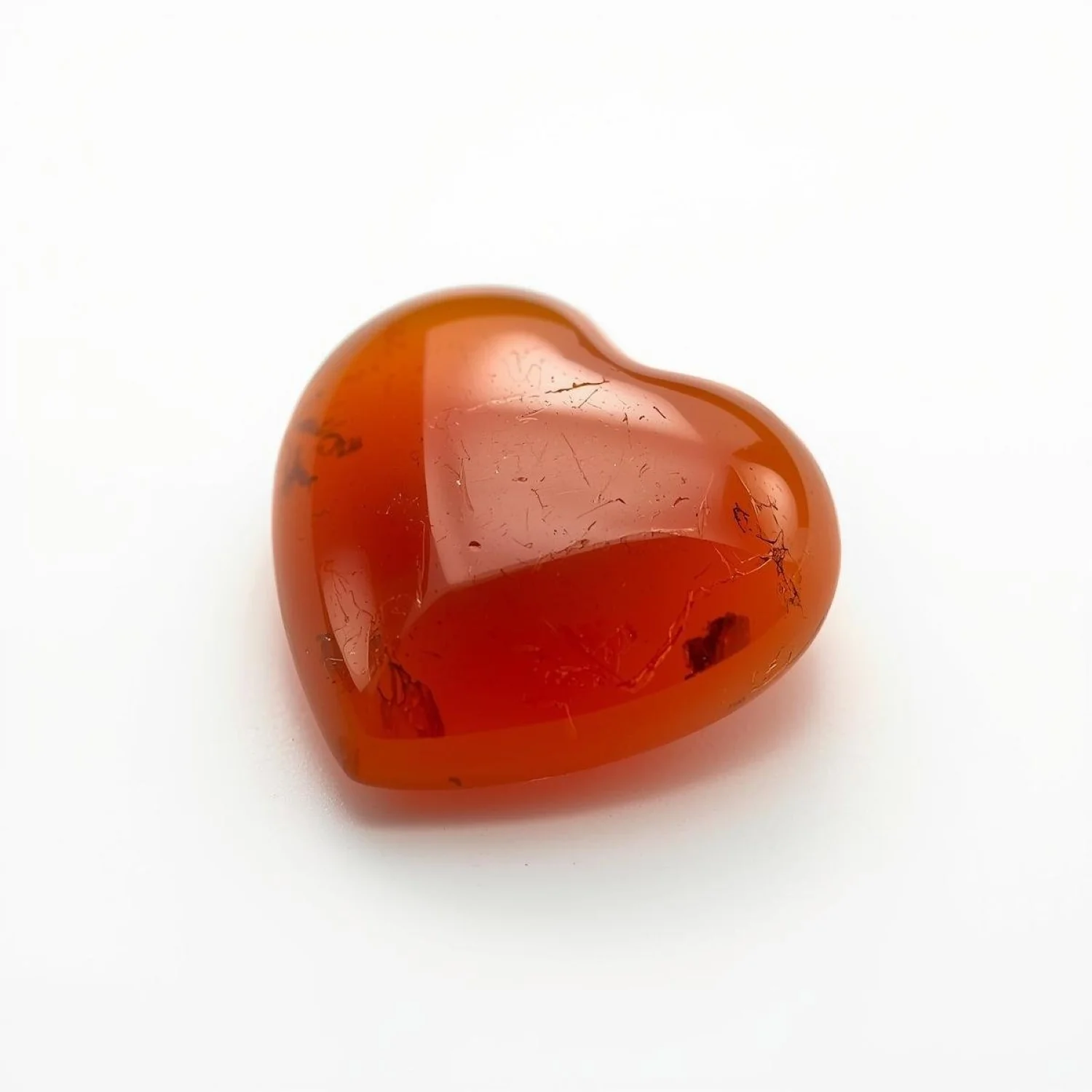Carnelian 1PC Large 10x10 MM Heart Cabochon Red Fine semi Precious Semi Precious Gemstone - Image 2