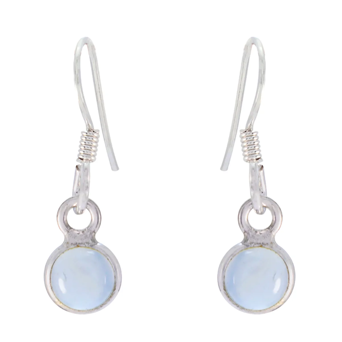 Chalcedony Turkish Alina multiple Dangle Blue 925 Silver Earring