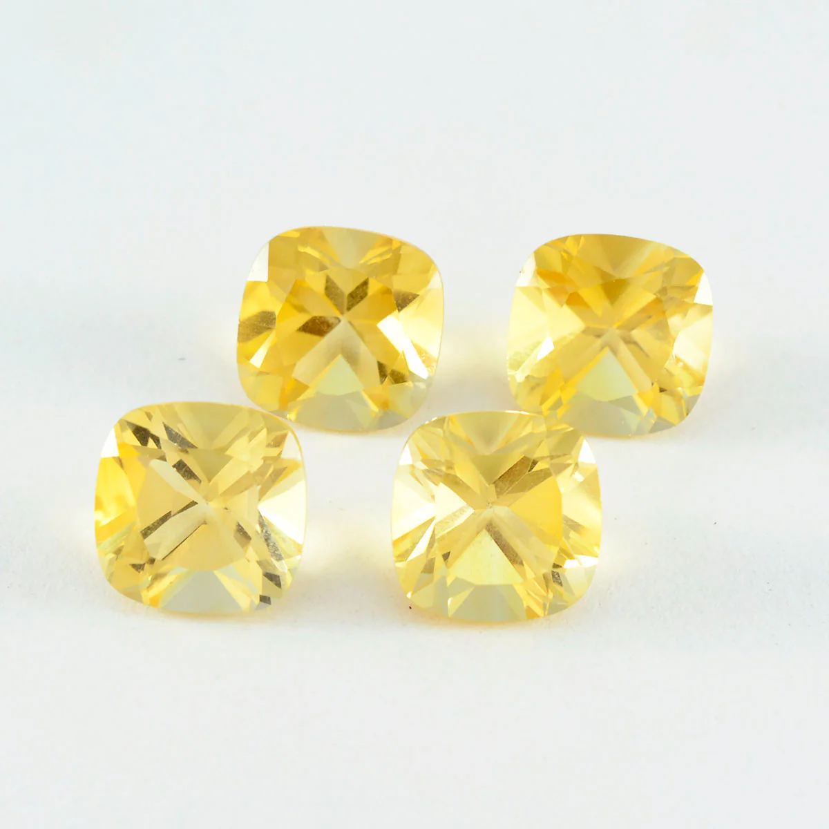Citrine 10PC Tiny 3x3 MM Cushion Faceted Yellow Fiery Semi Precious Loose Gemstone
