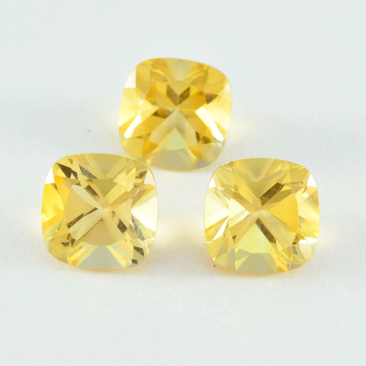 Citrine 10PC Tiny 3x3 MM Cushion Faceted Yellow Fiery Semi Precious Loose Gemstone - Image 2