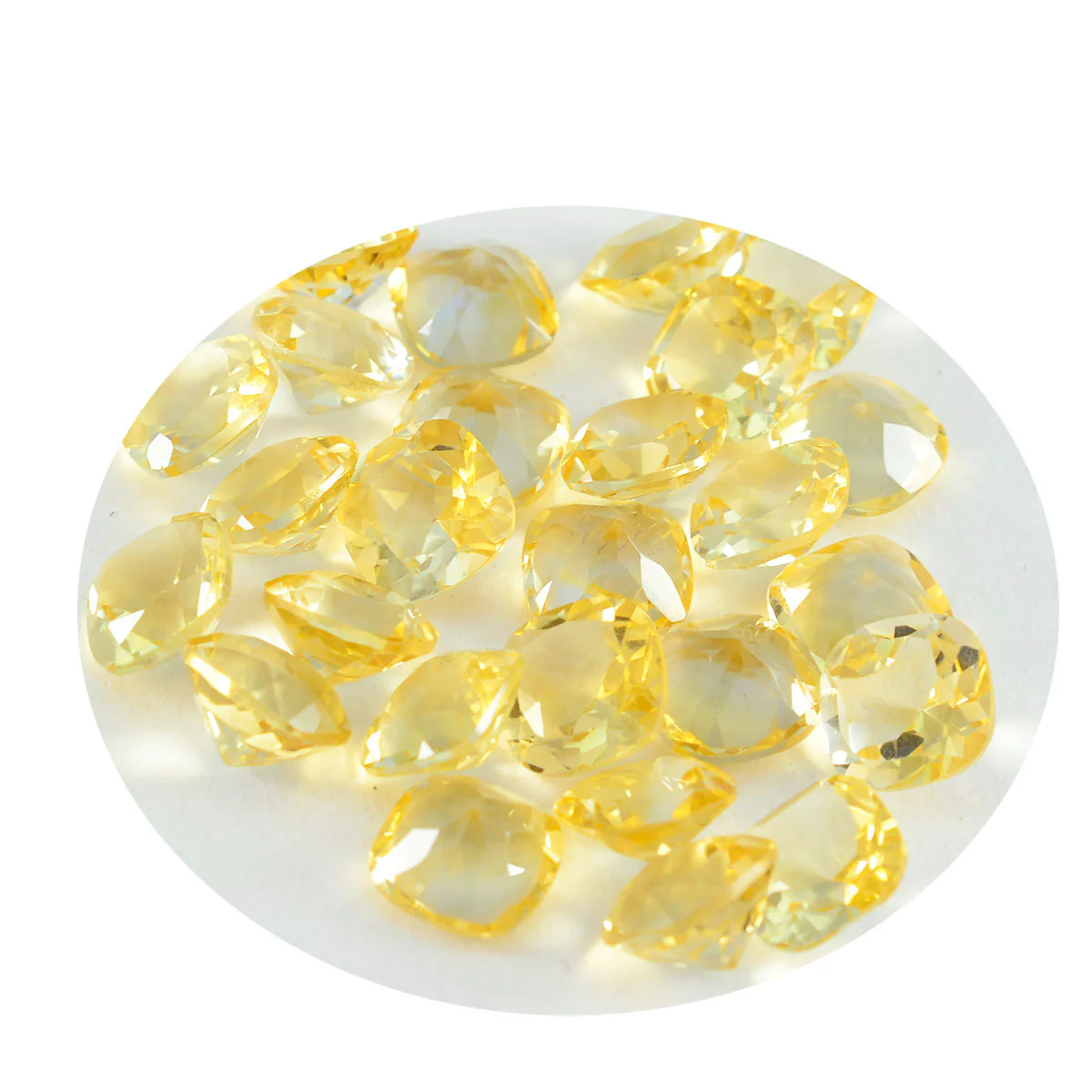 Citrine 10PC Tiny 3x3 MM Cushion Faceted Yellow Fiery Semi Precious Loose Gemstone - Image 3