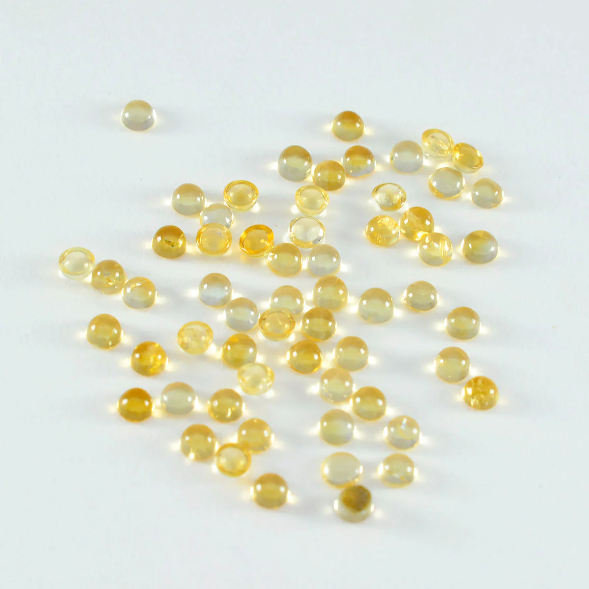 Citrine 10PC Tiny 3x3 MM Round Cabochon Yellow Lustrous semi Precious Loose Gemstone - Image 3