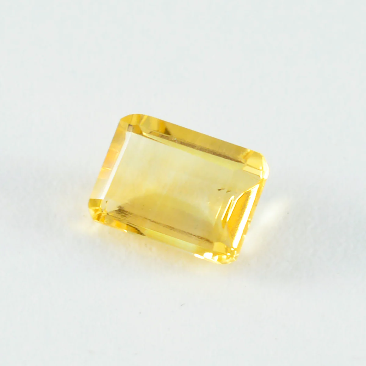 Citrine 1PC Chunky 12x16 MM Emerald Faceted Yellow Pure Semi Precious Loose Gemstones