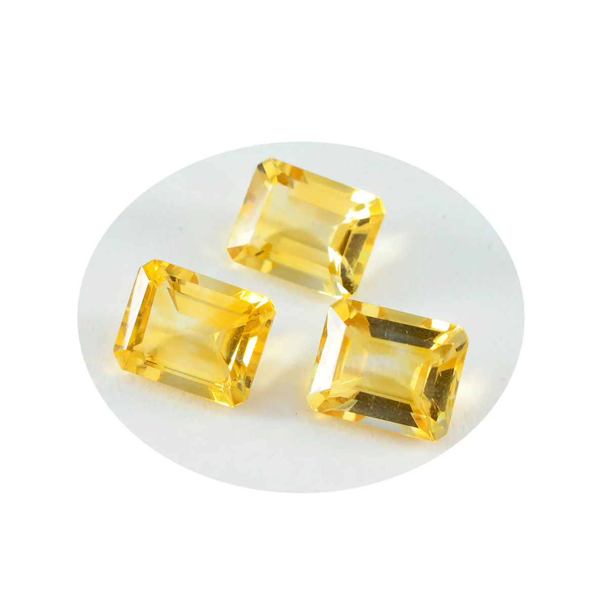 Citrine 1PC Chunky 13x18 MM Emerald Faceted Yellow Fiery Semi Precious Gems - Image 2