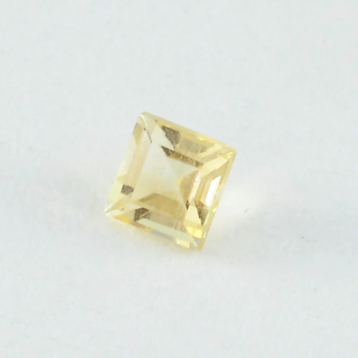 Citrine 1PC Chunky 14x14 MM Square Faceted Yellow Genuine Semi Precious Loose Gems