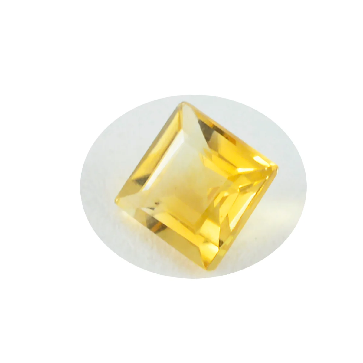 Citrine 1PC Chunky 14x14 MM Square Faceted Yellow Genuine Semi Precious Loose Gems - Image 2