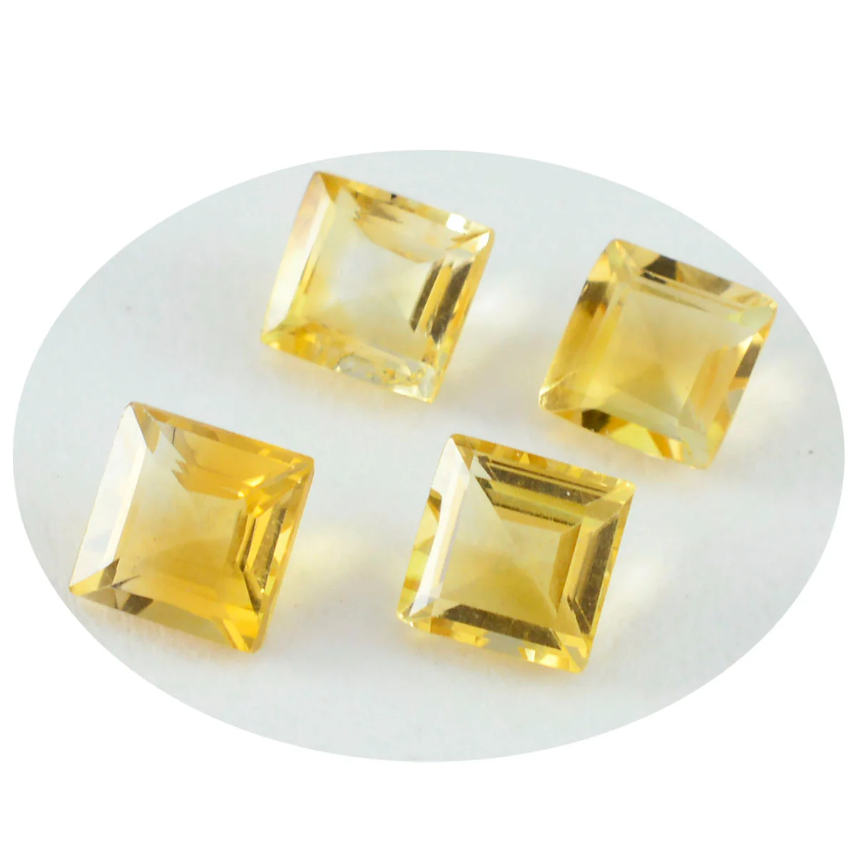 Citrine 1PC Chunky 14x14 MM Square Faceted Yellow Genuine Semi Precious Loose Gems - Image 3