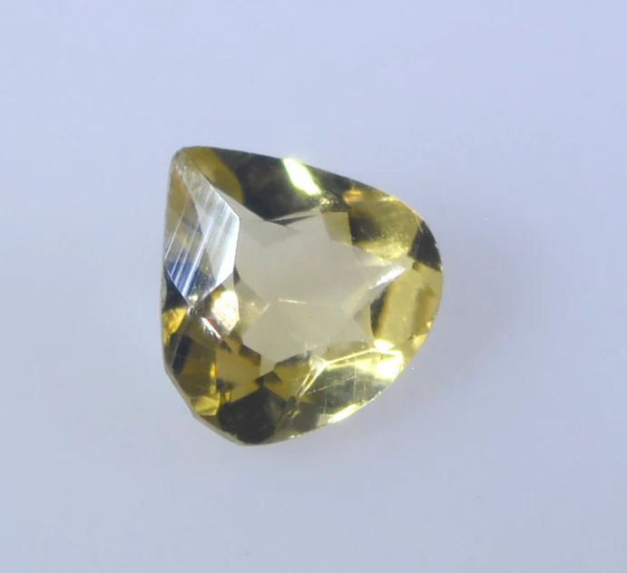Citrine 1PC Chunky 15x15 MM Heart Faceted Yellow Superior Semi Precious Loose Gemstone