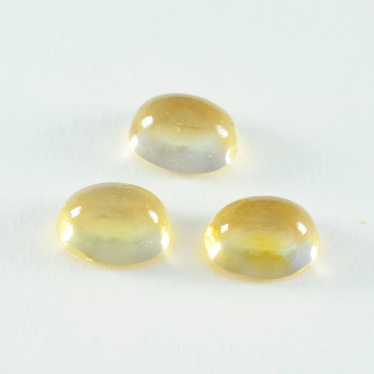 Citrine 1PC Large 10x12 MM Oval Cabochon Yellow Sparkling semi Precious Loose Gemstone
