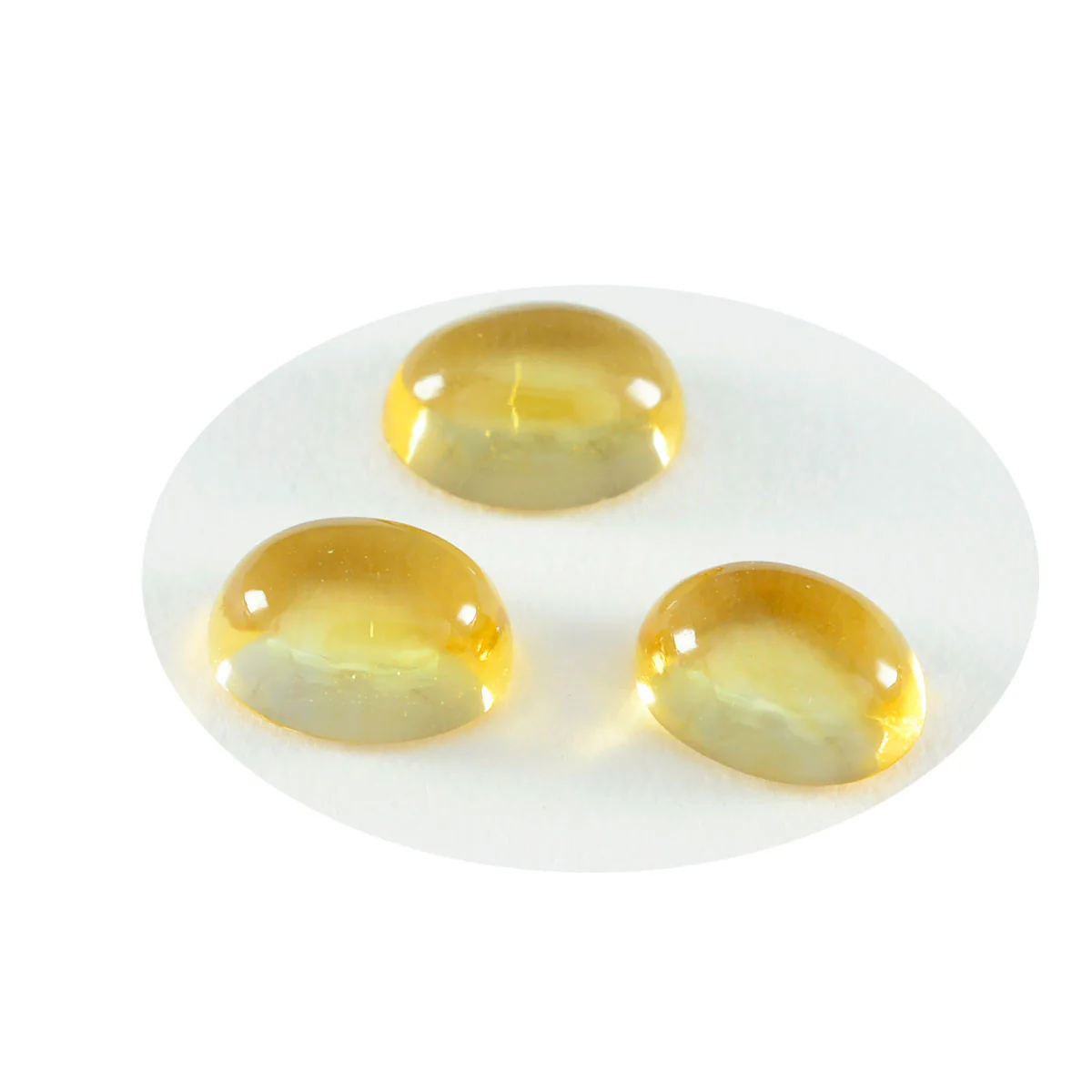 Citrine 1PC Large 10x12 MM Oval Cabochon Yellow Sparkling semi Precious Loose Gemstone - Image 3