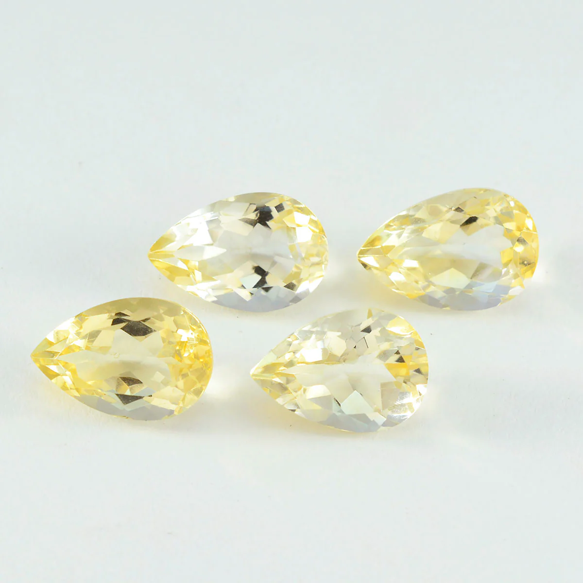 Citrine 1PC Large 10x12 MM Pear Faceted Yellow Brilliant Semi Precious Loose Gemstones