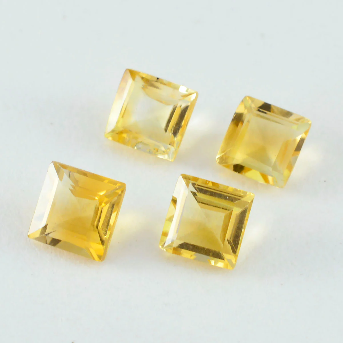 Citrine 1PC Large 11x11 MM Square Faceted Yellow Fine Semi Precious Loose Gemstone
