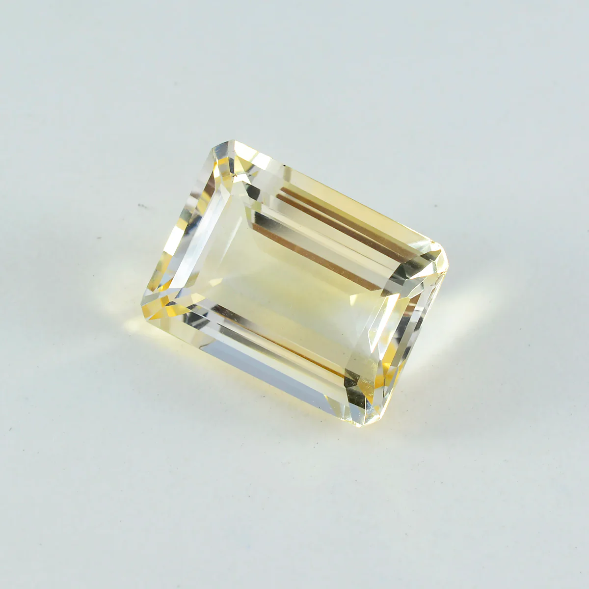 Citrine 1PC Medium 7x10 MM Emerald Faceted Yellow Shine Semi Precious Loose Gems - Image 2