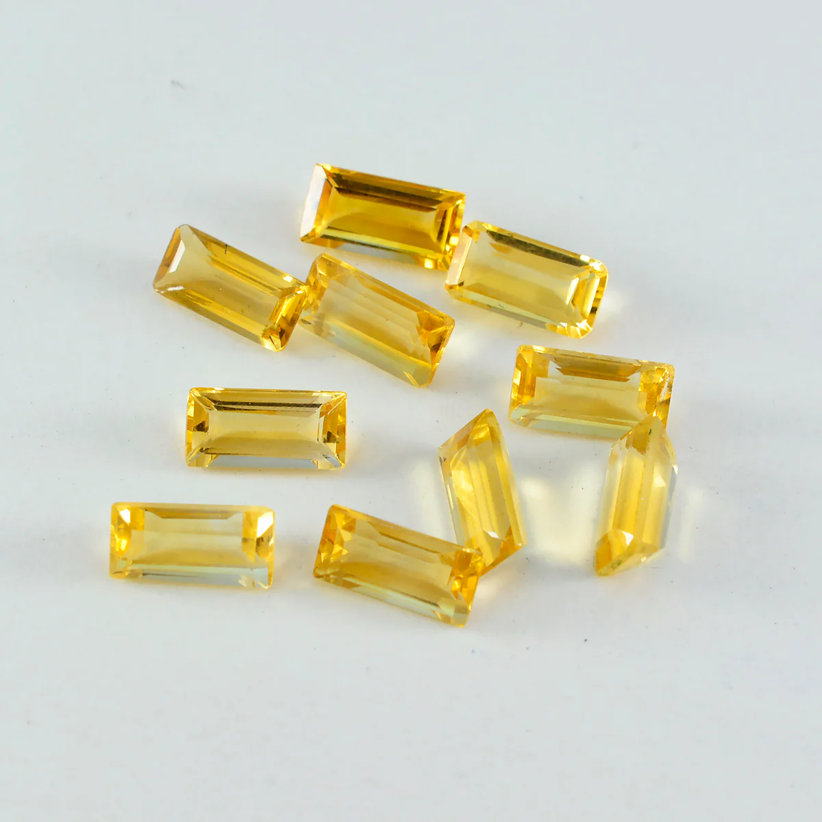 Citrine 1PC Medium 7x14 MM Baguette Faceted Yellow Polished Semi Precious Loose Gemstones - Image 2
