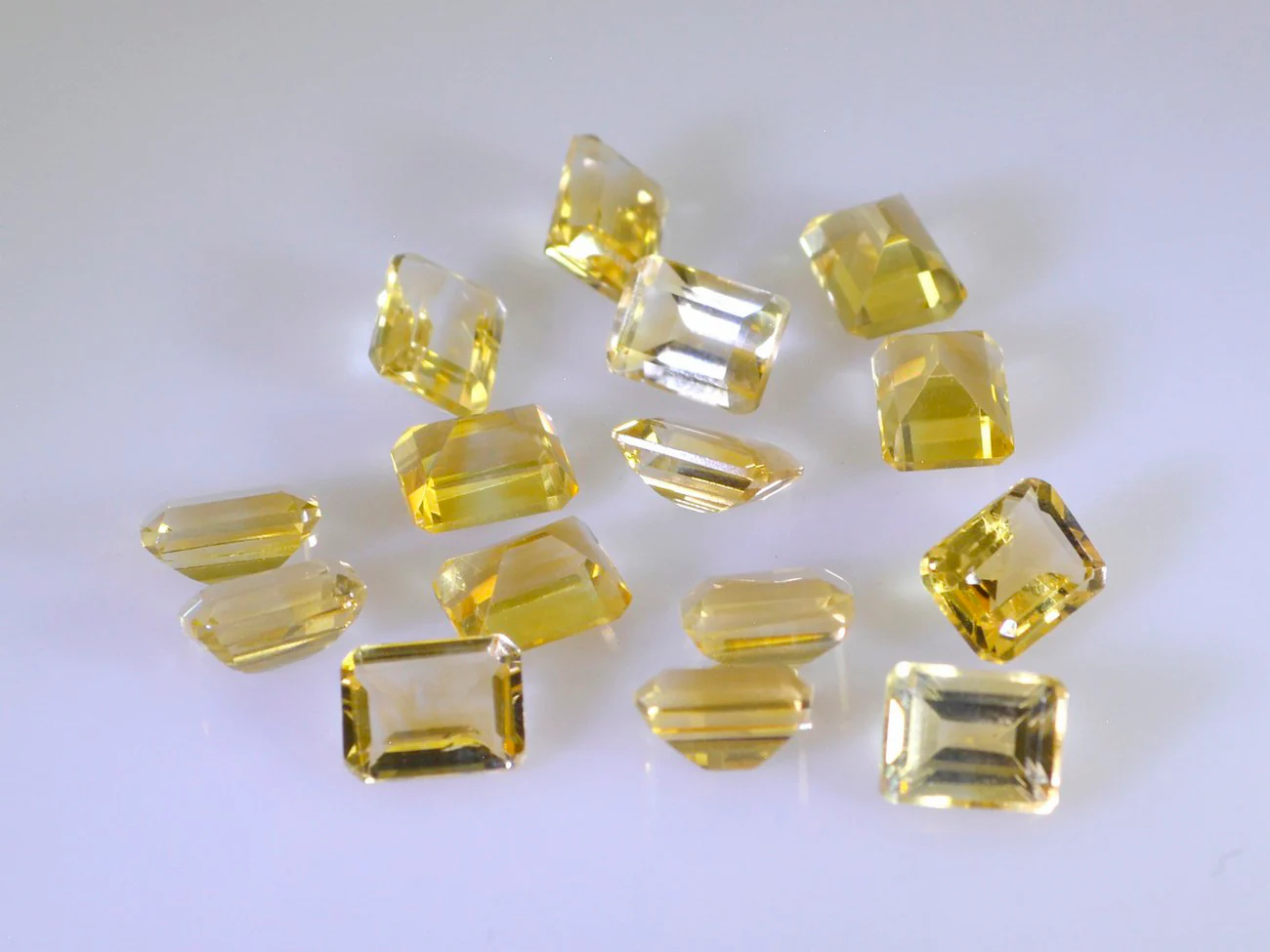 Citrine 1PC Medium 8x10 MM Emerald Faceted Yellow Fine Semi Precious Loose Gemstone - Image 4