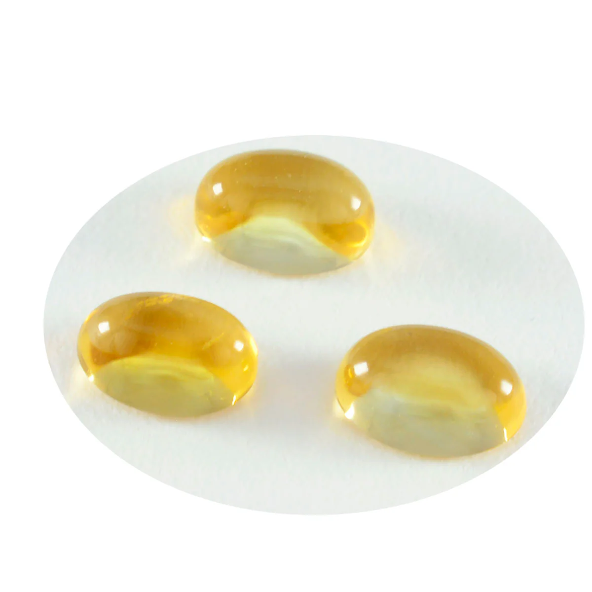 Citrine 1PC Medium 8x10 MM Oval Cabochon Yellow Pure semi Precious Precious Gemstone - Image 2