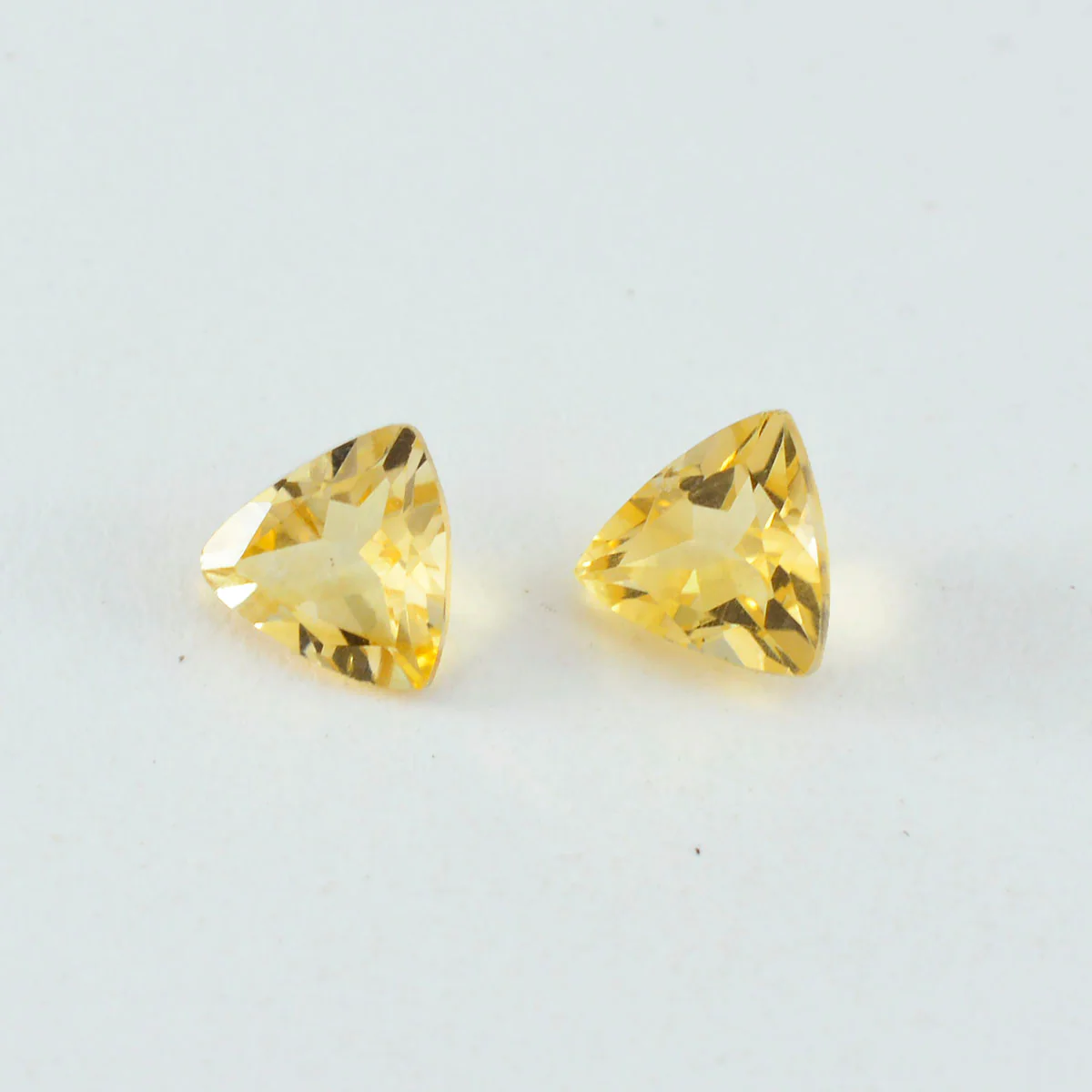 Citrine 1PC Medium 9x9 MM Triangle Faceted Yellow Lustrous Semi Precious Gems - Image 4