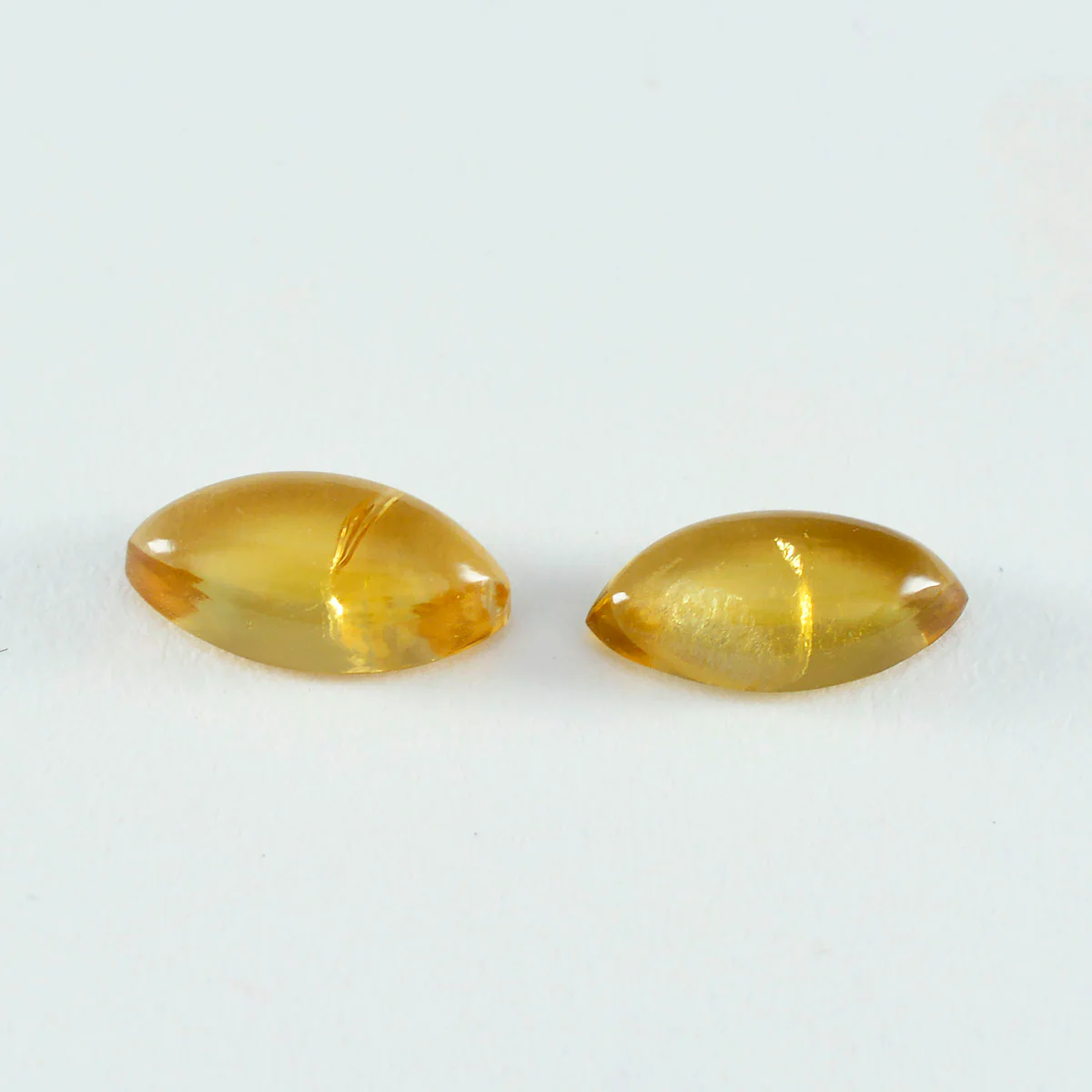 Citrine 1PC Small 5x10 MM Marquise Cabochon Yellow Brilliant semi Precious Precious Gemstone