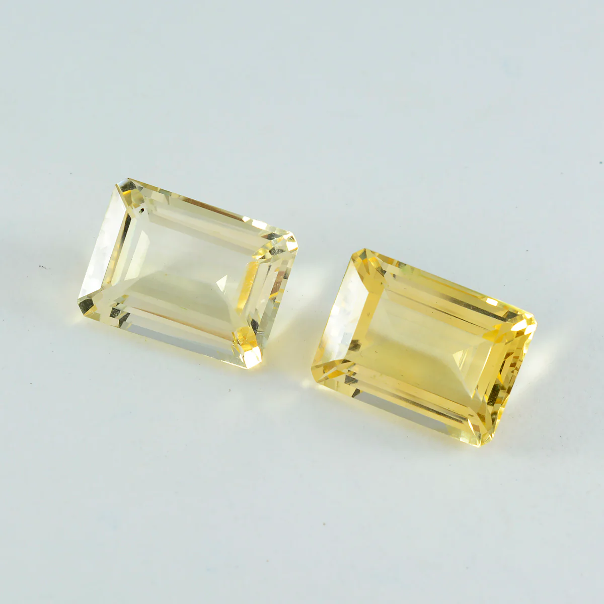 Citrine 1PC Small 6x8 MM Emerald Faceted Yellow Splendid Semi Precious Loose Gemstone - Image 2