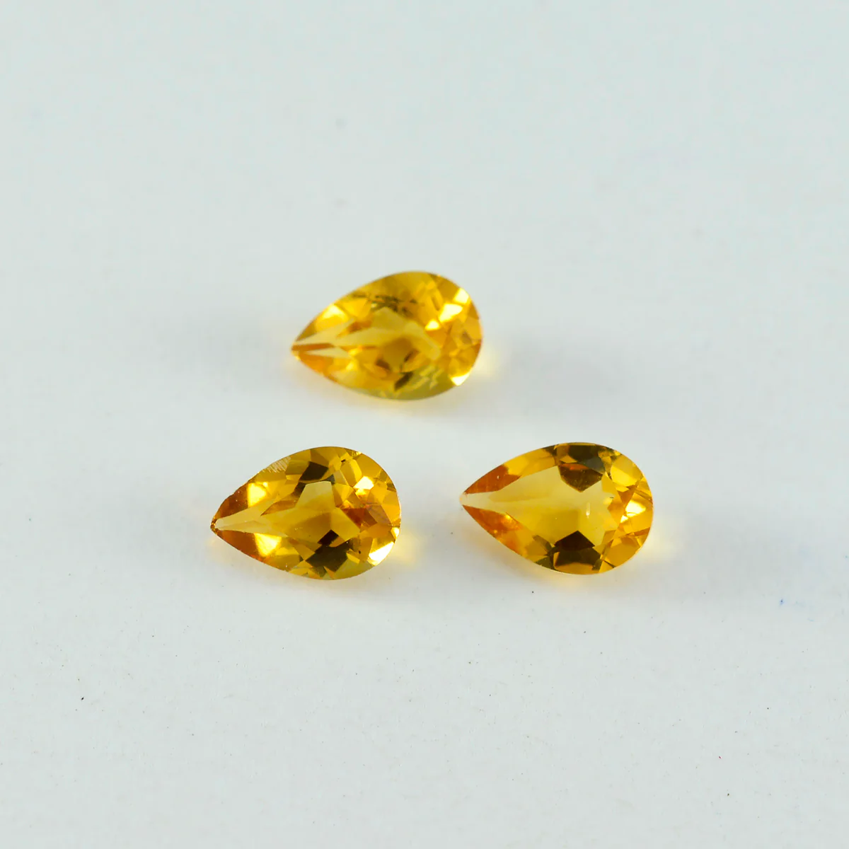 Citrine 1PC Small 6x8 MM Pear Faceted Yellow Fine Semi Precious Gems - Image 4