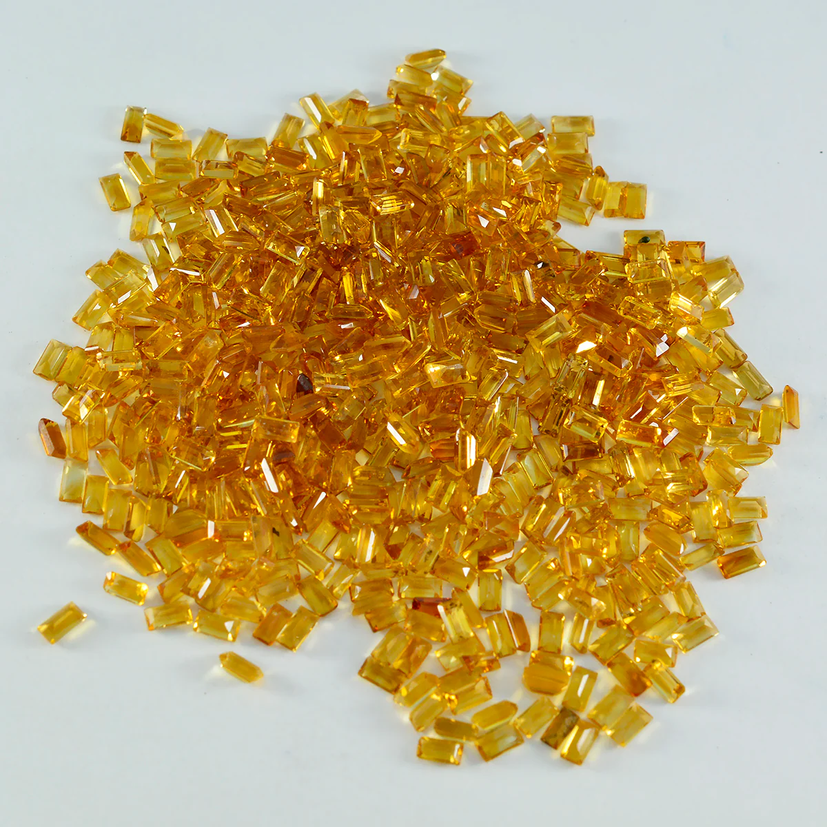 Citrine 1PC Tiny 3x6 MM Baguette Faceted Yellow Pure Semi Precious Loose Gemstones - Image 2