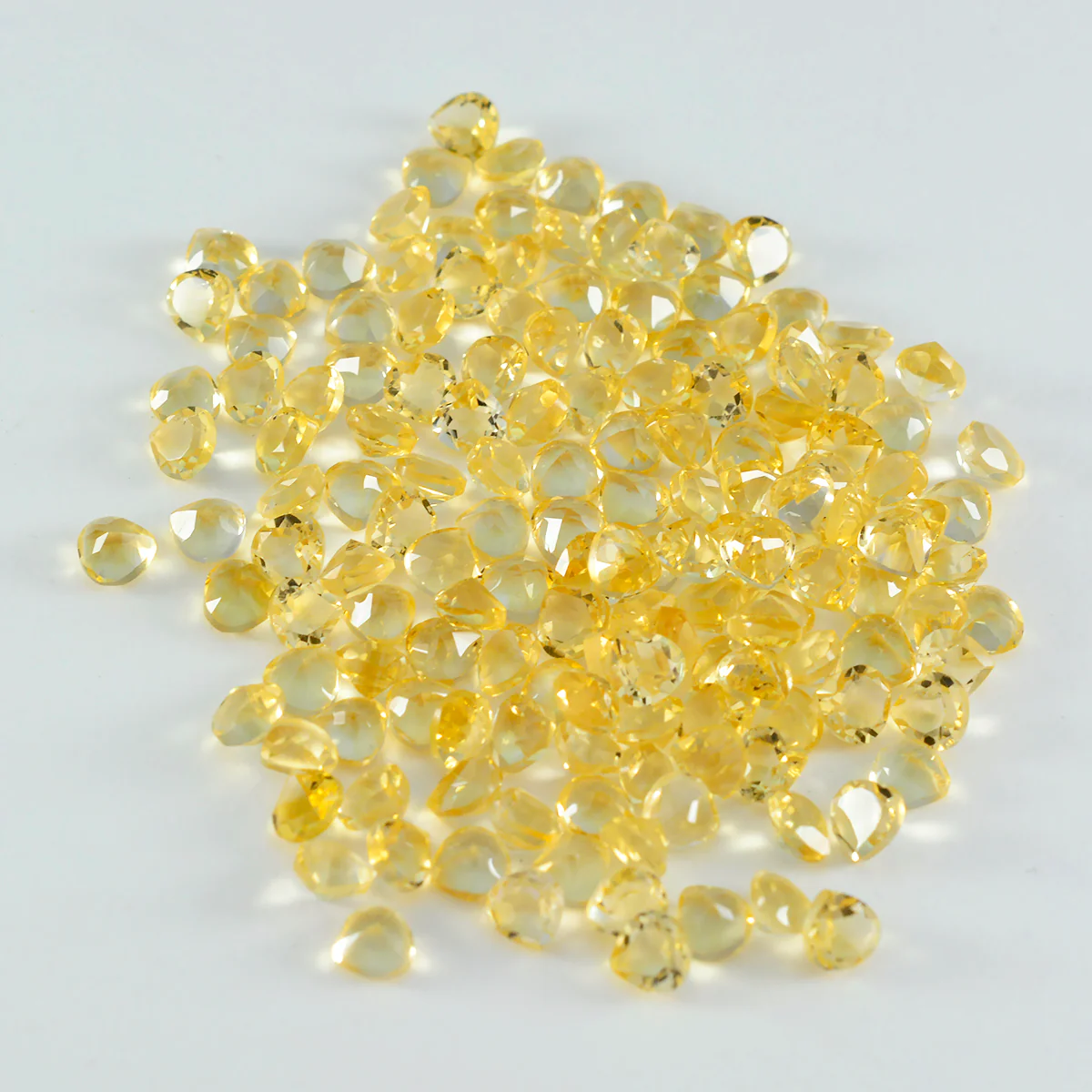 Citrine 1PC Tiny 5x5 MM Heart Faceted Yellow Sparkling Semi Precious Gems - Image 2