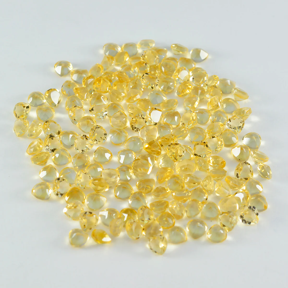 Citrine 1PC Tiny 5x5 MM Heart Faceted Yellow Sparkling Semi Precious Gems - Image 3