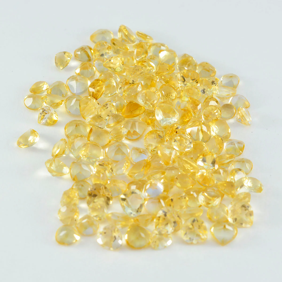 Citrine 1PC Tiny 5x5 MM Heart Faceted Yellow Sparkling Semi Precious Gems - Image 4