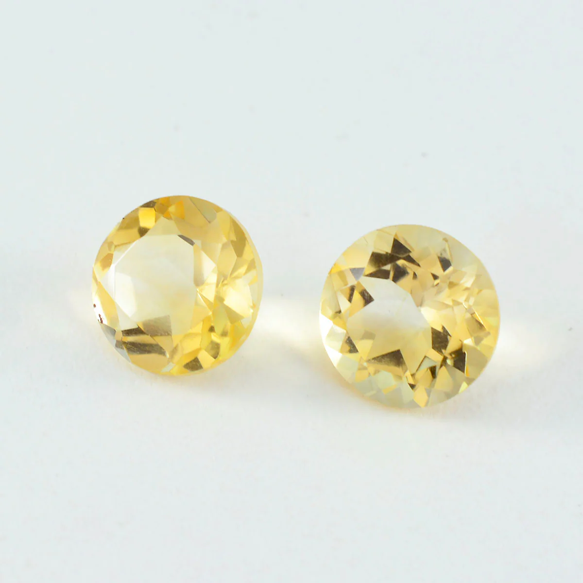 Citrine 1PC Tiny 5x5 MM Round Faceted Yellow Sparkling Semi Precious Gems - Image 2