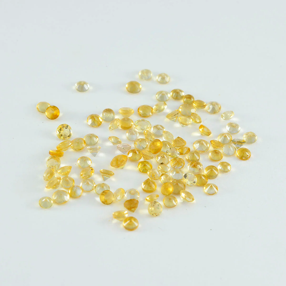 Citrine 1PC Tiny 5x5 MM Round Faceted Yellow Sparkling Semi Precious Gems - Image 3