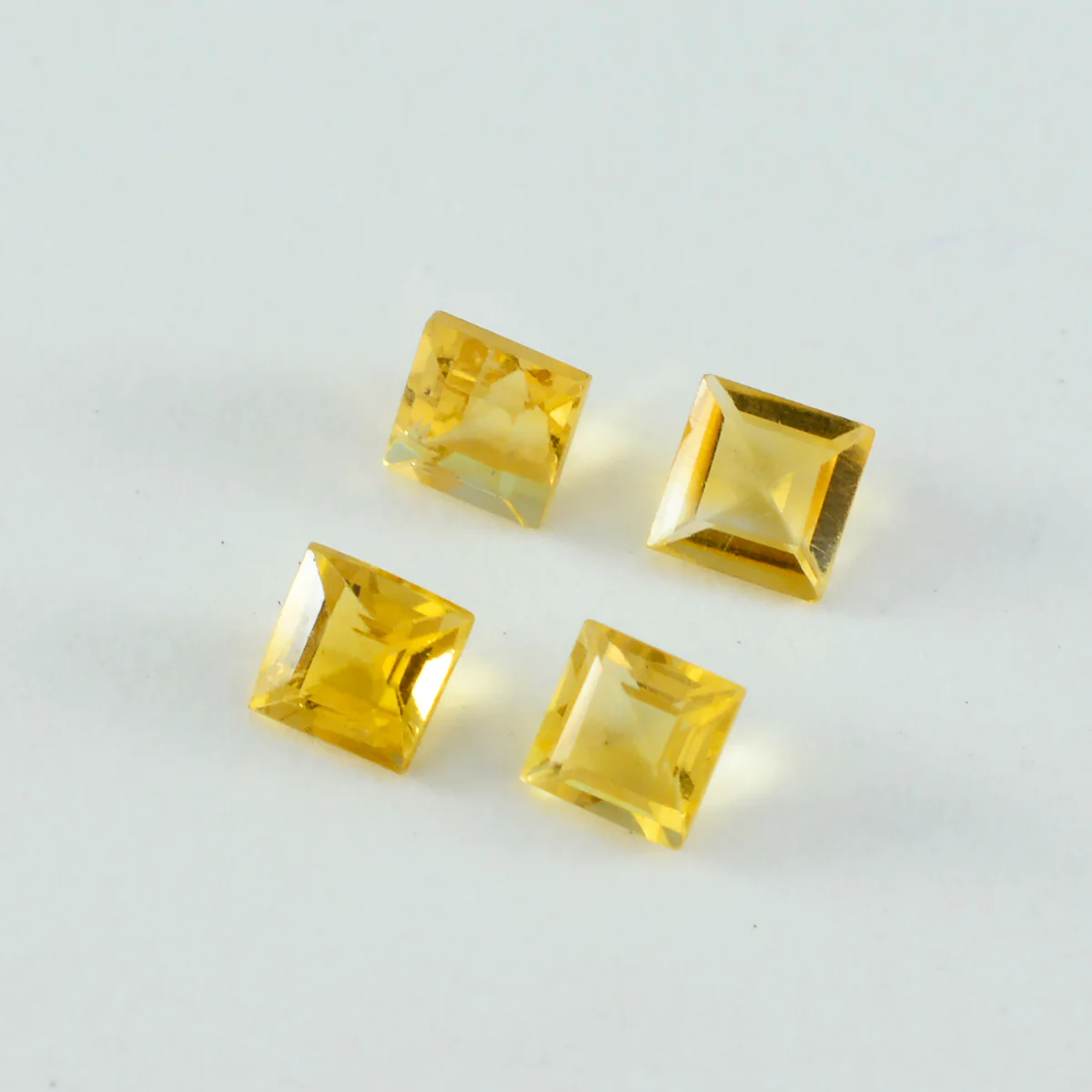 Citrine 1PC Tiny 6x6 MM Square Faceted Yellow Polished Semi Precious Loose Gems - Image 2