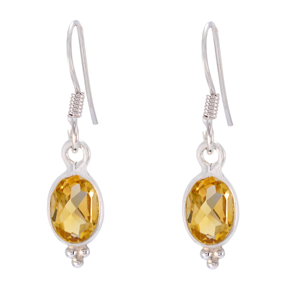Citrine African Aaliyah multiple Dangle Yellow 92.5 Silver Earring