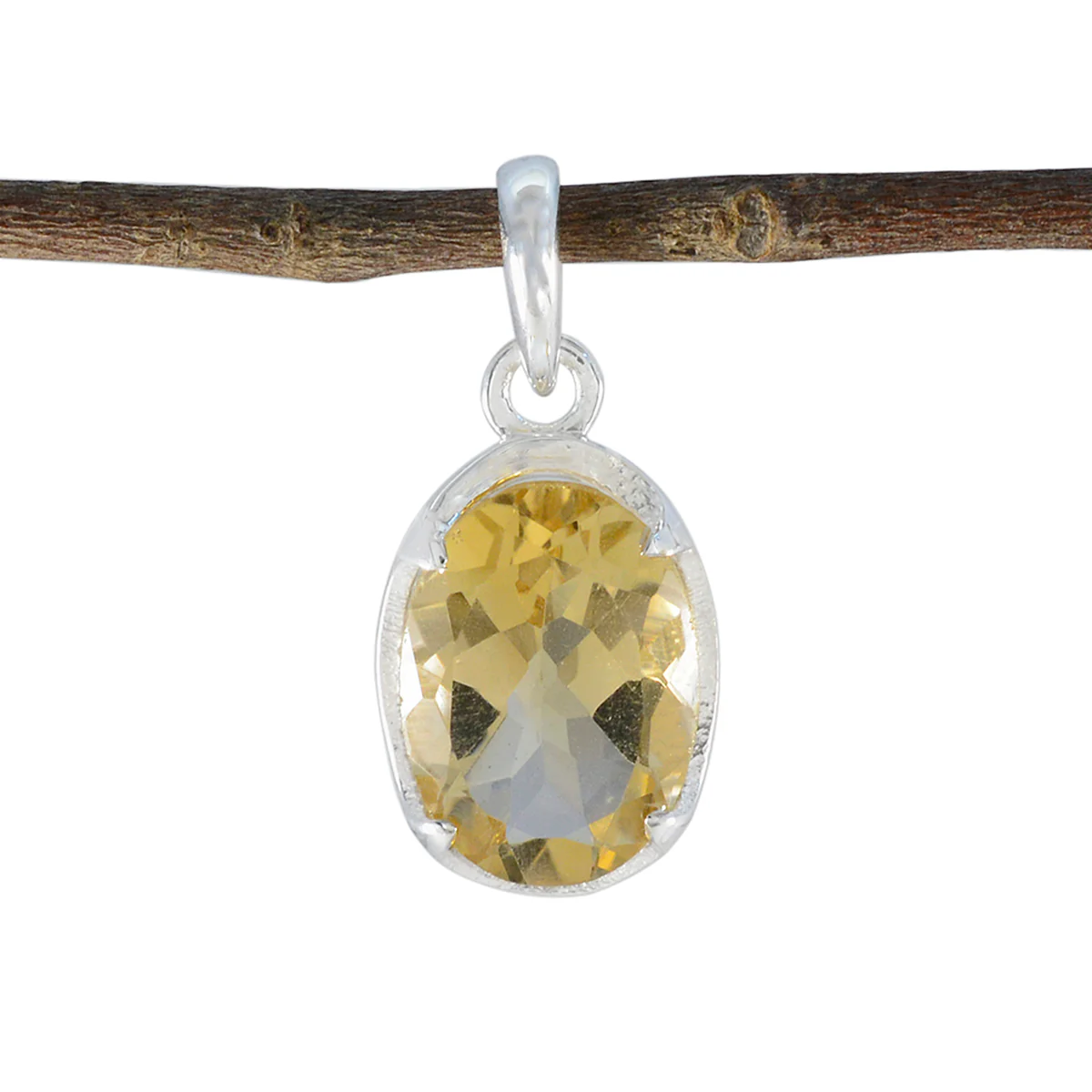 Citrine Dainty German 92.5 Silver Solitaire Patricia propsel Yellow Pendant Jewellery