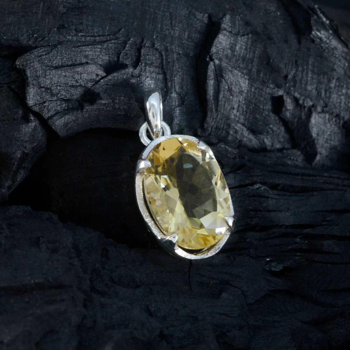 Citrine Dainty German 92.5 Silver Solitaire Patricia propsel Yellow Pendant Jewellery - Image 3