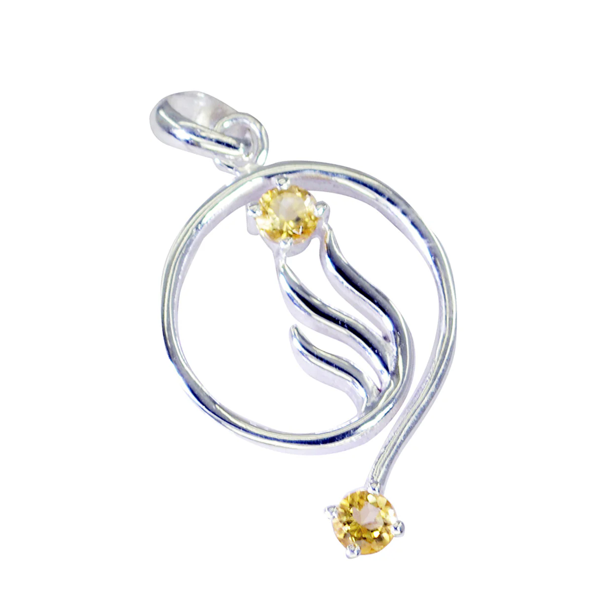 Citrine Essential Moroccan 92.5 Silver Toi et Moi Inès valentine Yellow Pendant Jewellery - Image 2